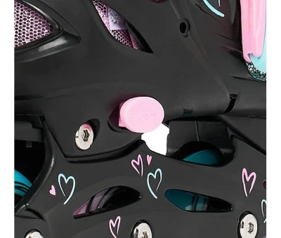Raven Loret Glitter Black/Mint/Pink dětské kolečkové brusle - LED kolečka POUZE EU 34-37 (VÝPRODEJ)