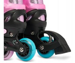 Raven Loret Glitter Black/Mint/Pink dětské brusle 3v1 - LED kolečka