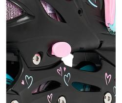 Raven Loret Glitter Black/Mint/Pink dětské kolečkové brusle - LED kolečka