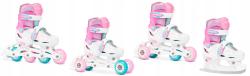Raven Loret Glitter White/Mint/Pink 4v1 dětské brusle - Led kolečka