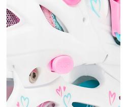 Raven Loret Glitter White/Mint/Pink 2v1 dětské brusle - LED kolečka