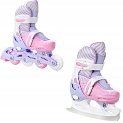 Raven Loret LILA/PINK 2v1 dětské brusle - svítící kola LED POUZE EU 27-30, pánský (hokejový) (VÝPRODEJ) Raven Loret LILA/PINK 2v1 dětské brusle - svítící kola LED POUZE EU 27-30, pánský (hokejový) (VÝPRODEJ)