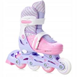 Raven Loret LILA/PINK 3v1 dětské inline brusle - svítící kola LED