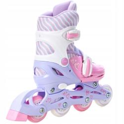 Raven Loret LILA/PINK 3v1 dětské inline brusle - svítící kola LED