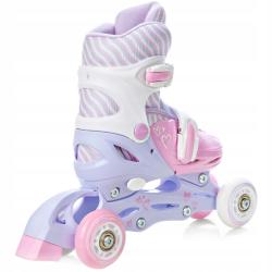 Raven Loret LILA/PINK 4v1 dětské brusle - svítící kola LED