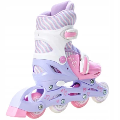 Raven Loret LILA/PINK 4v1 dětské brusle - svítící kola LED
