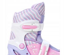 Raven Loret LILA/PINK 4v1 dětské brusle - svítící kola LED