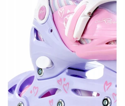 Raven Loret LILA/PINK 4v1 dětské brusle - svítící kola LED