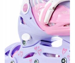 Raven Loret LILA/PINK dětské inline brusle - svítící kola LED