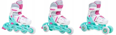Raven Loret White 3v1 dětské inline brusle - svítící kola LED