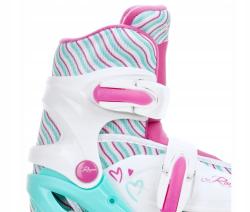 Raven Loret White 3v1 dětské inline brusle - svítící kola LED