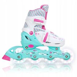 Raven Loret White dětské inline brusle - svítící kola LED
