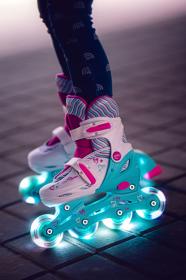 Raven Loret White dětské inline brusle - svítící kola LED