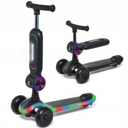 Raven Lumiloo Black / Neo Chrome detská kolobežka 2v1 s LED podsvietením Raven Lumiloo Black / Neo Chrome detská kolobežka 2v1 s LED podsvietením