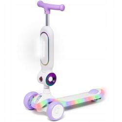 Raven Lumiloo White / Neo Chrome detská kolobežka 2v1 s LED podsvietením