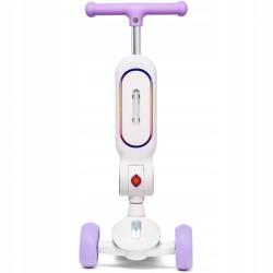 Raven Lumiloo White / Neo Chrome detská kolobežka 2v1 s LED podsvietením