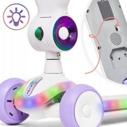 Raven Lumiloo White / Neo Chrome detská kolobežka 2v1 s LED podsvietením