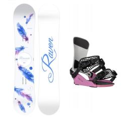 Raven Mia White dámsky snowboard + Gravity Fenix grey/rose viazanie Raven Mia White dámsky snowboard + Gravity Fenix grey/rose viazanie