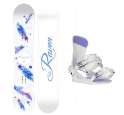 Raven Mia White dámsky snowboard + Gravity Fenix white/lavender viazanie Raven Mia White dámsky snowboard + Gravity Fenix white/lavender viazanie