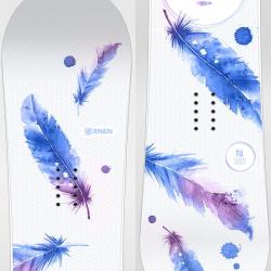 Raven Mia White dámský snowboard + Raven Fastec FT360 black/mint vázání