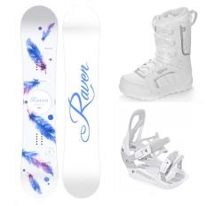 Raven Mia White snowboard + Raven S230 White vázání + Raven Pearl white boty Raven Mia White snowboard + Raven S230 White vázání + Raven Pearl white boty