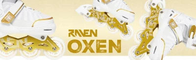 Raven Oxen White/Gold dětské kolečkové brusle