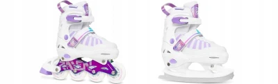 Raven Oxen White/Neo Chrome 2v1 dětské brusle