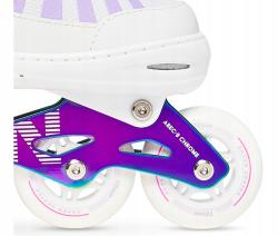 Raven Oxen White/Neo Chrome dětské kolečkové brusle