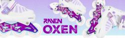Raven Oxen White/Neo Chrome dětské kolečkové brusle