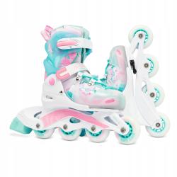 Raven Princess 3v1 MINT/PINK dětské kolečkové brusle