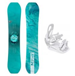 Raven PRO Marble Carbon Mint dámsky snowboard + Raven S230 White viazanie Raven PRO Marble Carbon Mint dámsky snowboard + Raven S230 White viazanie
