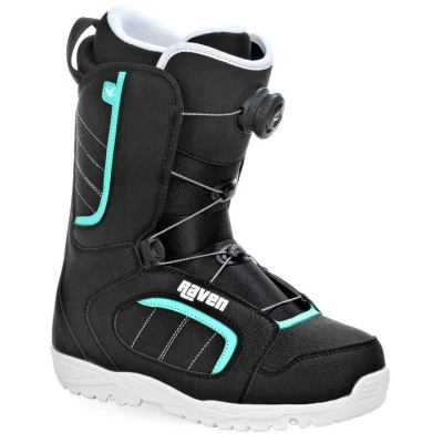 Raven PRO Marble Carbon Mint snowboard + Raven Fastec FT360 black/mint vázání + Raven Diva MOZ black/mint boty