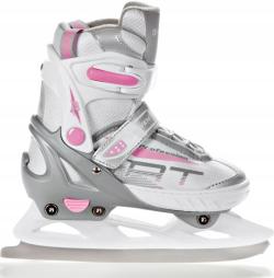 Raven Profession white/pink dětské brusle 2v1 POUZE EU 38-42, dámský (se zoubky) (VÝPRODEJ)