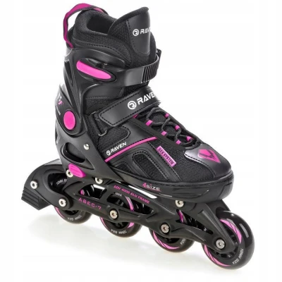Raven Pulse black/fuchsia dětské brusle 2v1 POUZE EU 37-40, pánský (hokejový) (VÝPRODEJ)