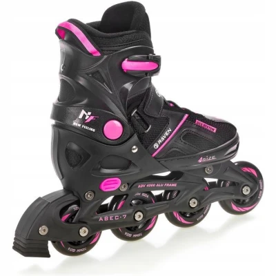Raven Pulse black/fuchsia dětské brusle 2v1 POUZE EU 37-40, pánský (hokejový) (VÝPRODEJ)