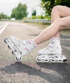 Raven Pulse white/pink kolečkové inline brusle