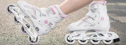 Raven Pulse white/pink kolečkové inline brusle