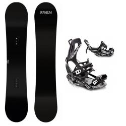 Raven Pure black pánsky snowboard + Raven FT360 black snowboardové viazanie