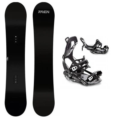 Raven Pure black pánský snowboard + Raven FT360 black snowboardové vázání Raven Pure black pánský snowboard + Raven FT360 black snowboardové vázání