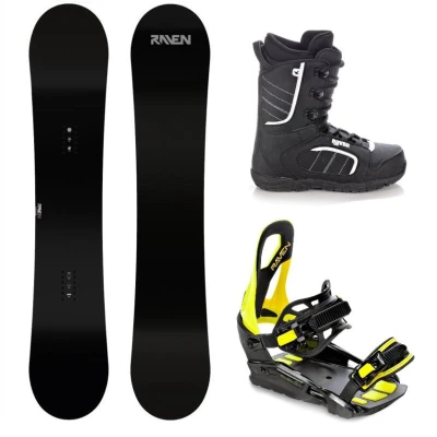 Raven Pure black pánský snowboard + Raven S230 lime vázání + Raven Target obuv Raven Pure black pánský snowboard + Raven S230 lime vázání + Raven Target obuv