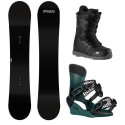 Raven Pure black snowboard + Gravity Drift steel green vázání + Gravity Void black/grey boty Raven Pure black snowboard + Gravity Drift steel green vázání + Gravity Void black/grey boty