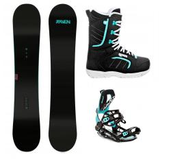 Raven Pure mint snowboard + Raven Fastec FT360 black/mint vázání + Raven Diva black/mint boty Raven Pure mint snowboard + Raven Fastec FT360 black/mint vázání + Raven Diva black/mint boty
