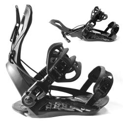 Raven RAGE Fastec FT360 black snowboardové vázání POUZE L (EU 41-44) - černé (VÝPRODEJ)