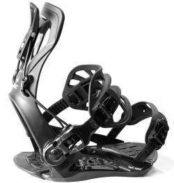 Raven RAGE Fastec FT360 black snowboardové vázání POUZE L (EU 41-44) - černé (VÝPRODEJ)