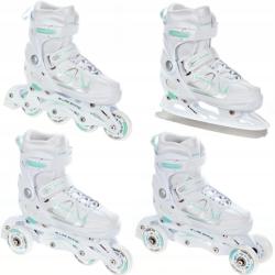 Raven Spirit white/mint dětské brusle 4v1 POUZE EU 40-43, dámský (se zoubky) (VÝPRODEJ)