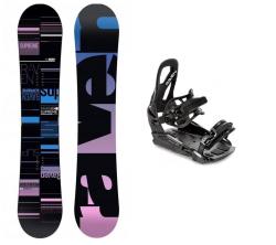 Raven Supreme black dámsky snowboard + Raven S230 Black viazanie
