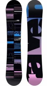 Raven Supreme black dámský snowboard + Raven S230 Black/violet vázání
