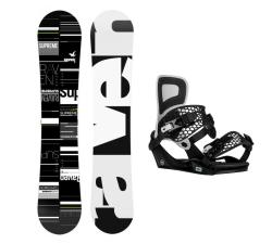 Raven Supreme black/green snowboard + Gravity Indy black/white vázání Raven Supreme black/green snowboard + Gravity Indy black/white vázání