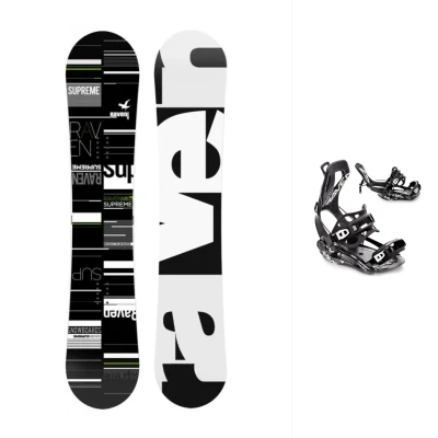 Raven Supreme black/green snowboard + Raven Fastec FT360 black vázání