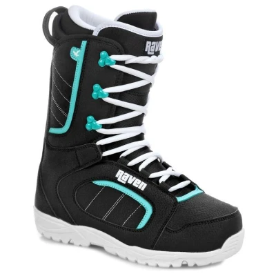 Raven Supreme black/mint snowboard + Raven Fastec FT360 black/mint vázání + Raven Diva black/mint boty